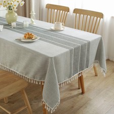 Tablecloths for Rectangle Tables,Cotton Linen Table Cloth Waterproof Tableclo...