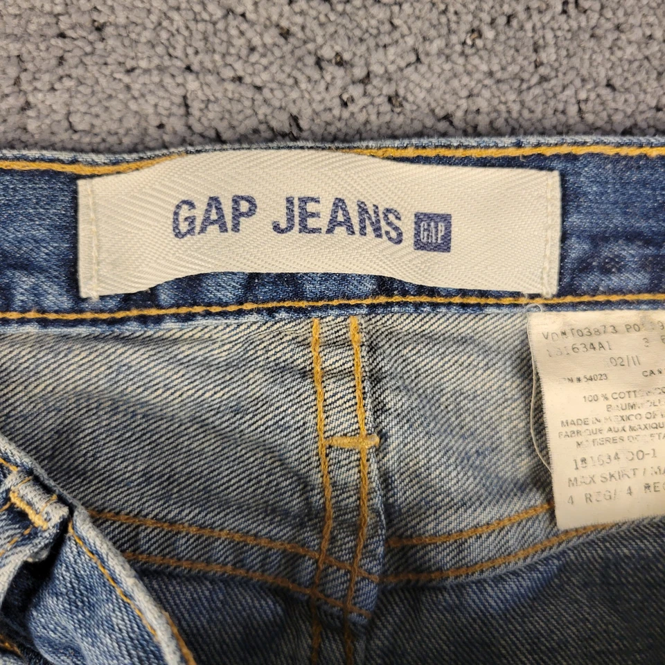 VTG Gap Maxi Jean Skirt Womens 4 Blue Denim Trumpet Cowgirl Western Cottagecore - Image 3 of 4