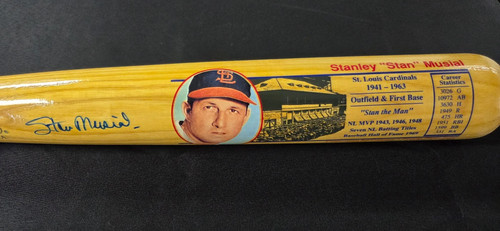 COOPERSTOWN BAT COMPANY AUTOGRAPH STAN MUSIAL COA ST. LOUIS CARDINALS