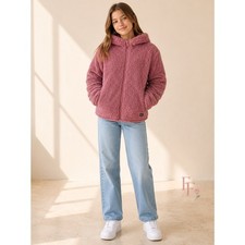 Under Armour Girls XL Pink Sherpa Fleece Hooded Jacket Coat YXL