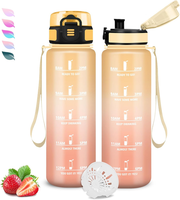 Trinkflasche 1L, Trinkflasche Sport, Wasserflasche Auslaufsicher, Wasserflasche