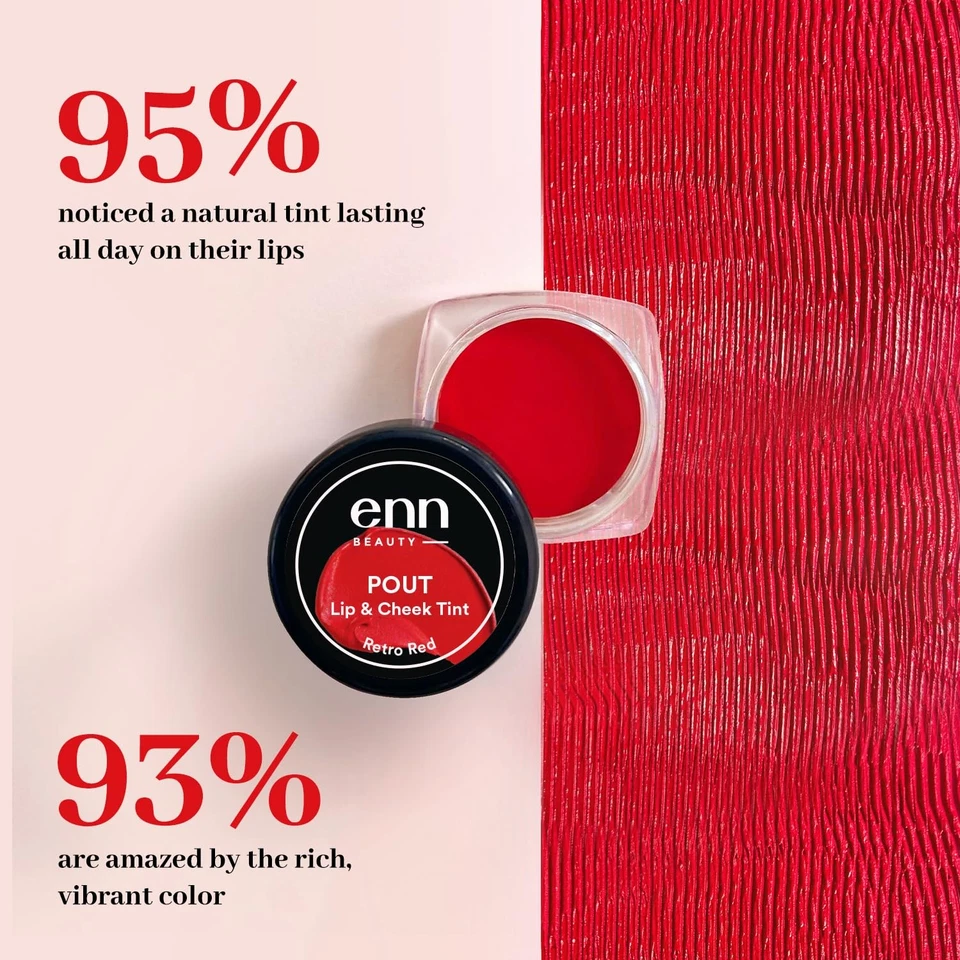Enn Beauty Pout Lippen- Und Wangen-Tönung, Retro Roter Farbton 5g - Bild 2 von 4