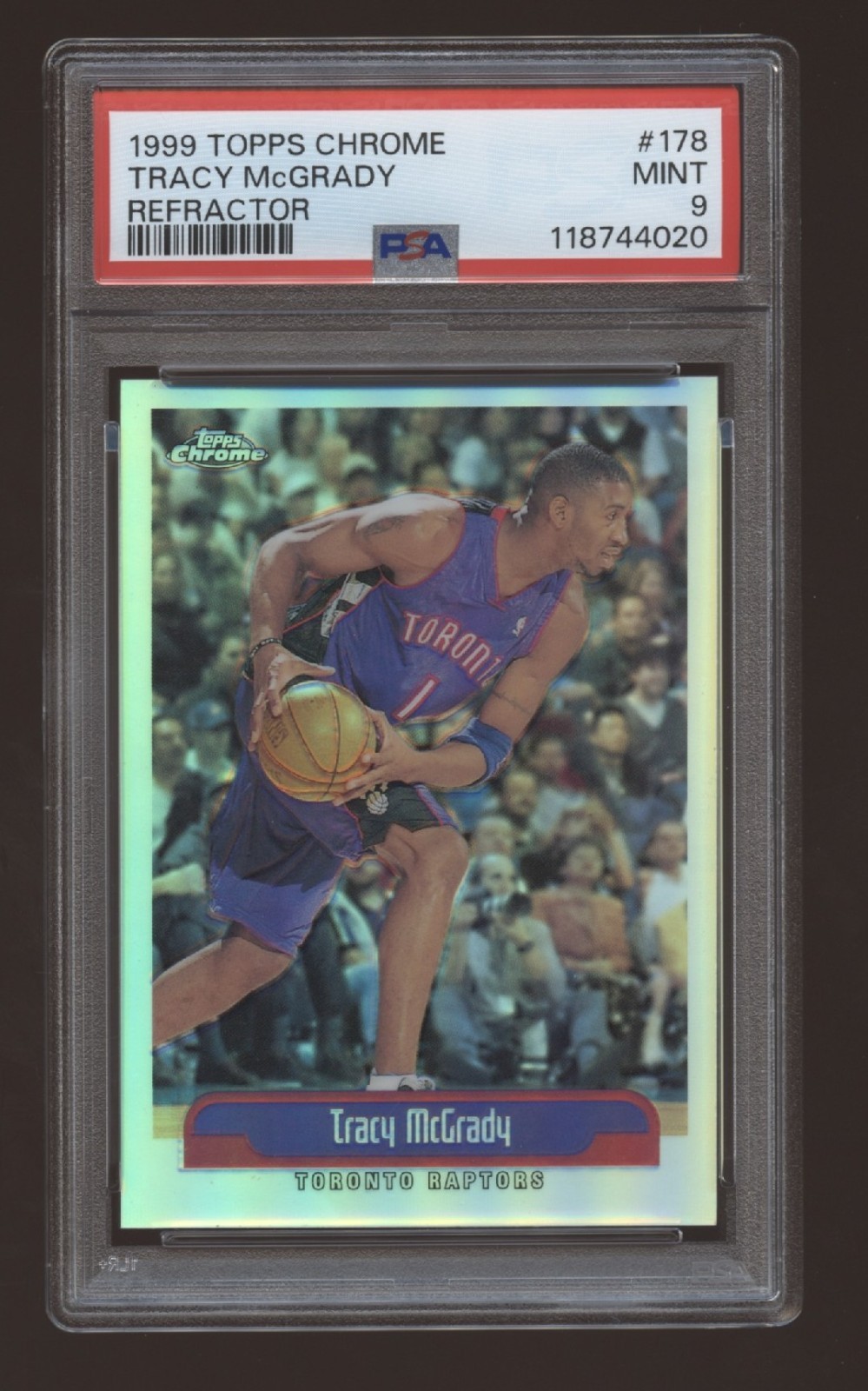 1999-00 Topps Chrome Tracy McGrady Refractor #178 PSA 9 Mint