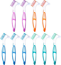 10 Pcs Denture Brush for False Teeth Care Cleaning Double...
