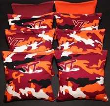 All Weather VIRGINIA TECH University HOKIES CORNHOLE BEAN BAGS V Tech Camo Game