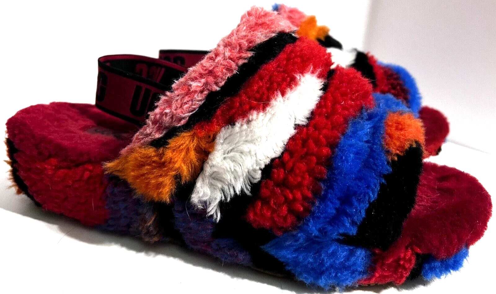 Sandalo da donna UGG multicolore sfocato posteriore elastico taglia 10 stile comfort colorato