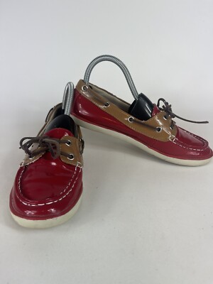 Rock \u0026 Candy by Zigi Womens Sz 8 Boatie Red And Brown Boat Shoes Slip On. |  eBay