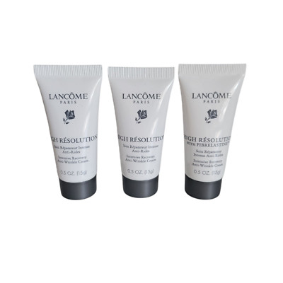 Lancome High Resolution Intensive Recovery Anti-Wrinkle Cream 0.5oz Lot of 3