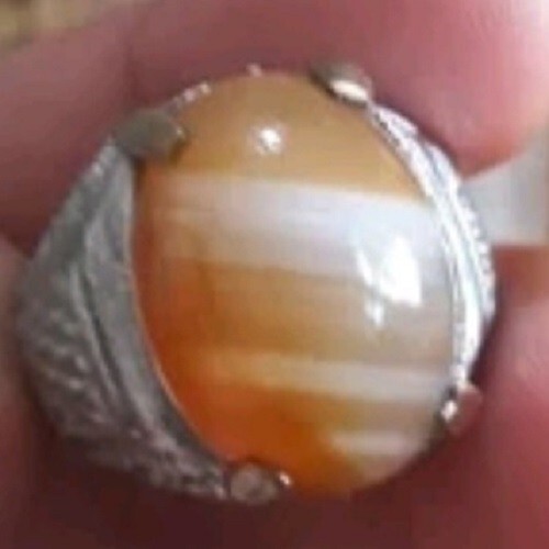 talisman stone in ring 7 selendang sukma tarikan alam blessed jewellry amulet