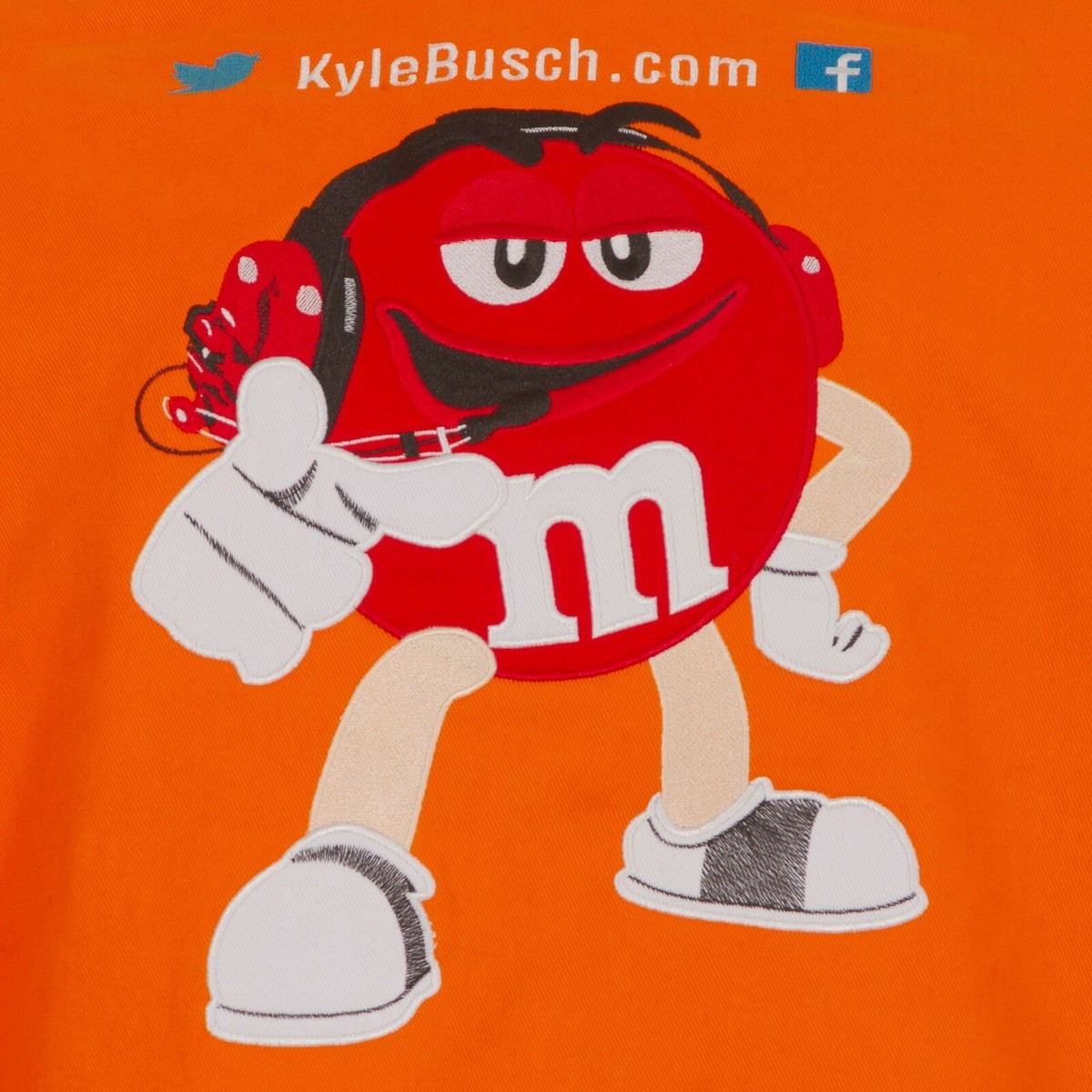 Authentic Kyle Busch JH Design M&M's Full Snap Orange Cotton