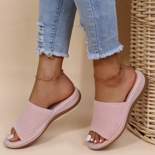 Womens Flats Ladies Slip On Fashion Slides Mules Sliders Summer Beach Sandals Sz - Picture 22 of 36