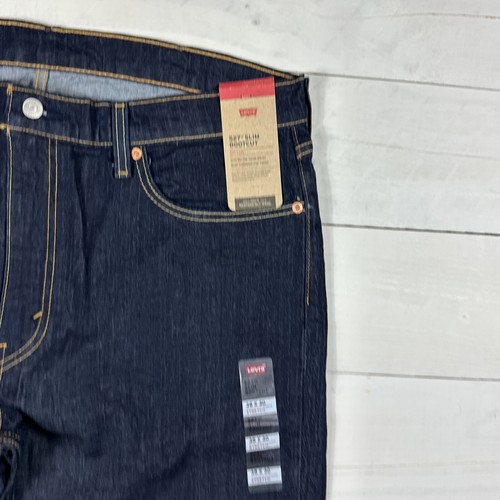 Levi's 527 Jeans Men's Size 38x30 Slim Bootcut Dark Wash Mid Rise Stretch NEW - Picture 3 of 12
