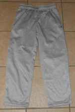 AND1 Mens Sz Medium Short Gray Elastic Waist Athletic Fleece Lined Pants Pockets