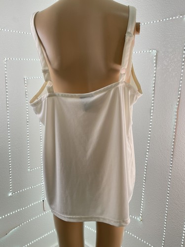 Lane Bryant Plus Size 18/20 Ivory Sheer Top Blouse w/Tunic Short Sleeves BabyDol - Picture 10 of 12