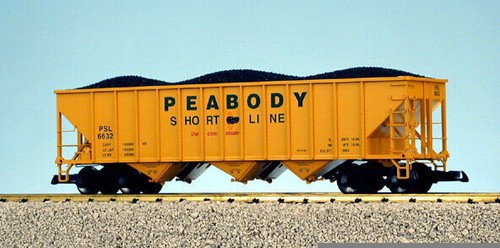 USA Trains escala G 14019 70 TON 3 BAHÍAS TOLVA DE CARBÓN Peabody - Amarillo R14019 | Zustand: New