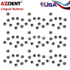 500pcs AZDENT Dental Orthodontic Lingual Buttons Bondable Round Base Monoblock
