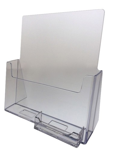 6-pack Acrylic 8.5" x 11" Countertop Brochure Holders with Business Card Holder - Picture 2 of 3