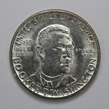 1951 Booker T. Washington Silver Half Dollar UNC