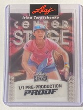 IRINA TERESCHENKO 2024 Leaf Metal Pickleball Center Stage Clear Proof 1/1 (H4)