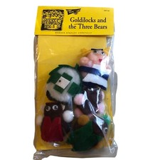 Monkey Mitt Finger Puppets Goldilocks and the Three Bears Vintage Story Aid Home