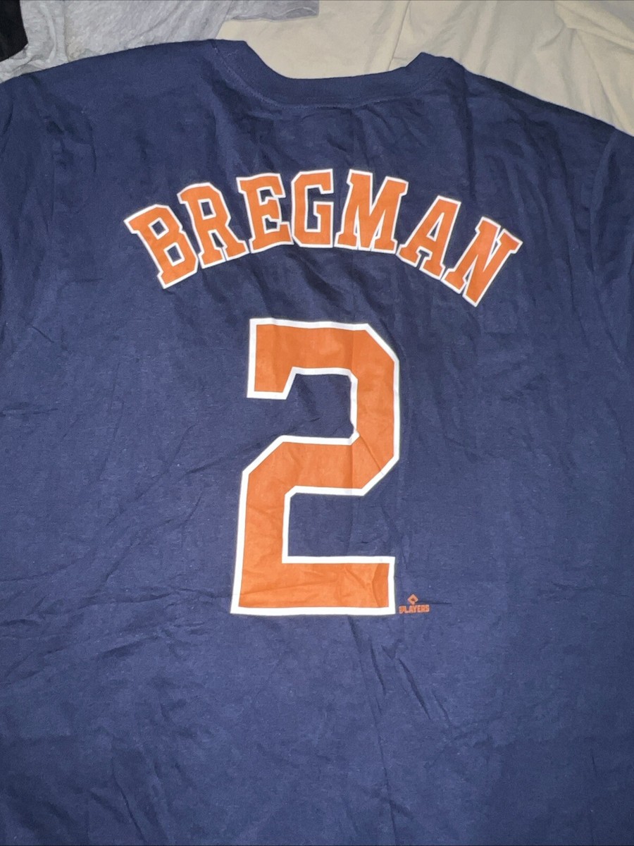 Nike Houston Astros Alex Bregman #2 Navy Blue Shirt t-Shirt TEE