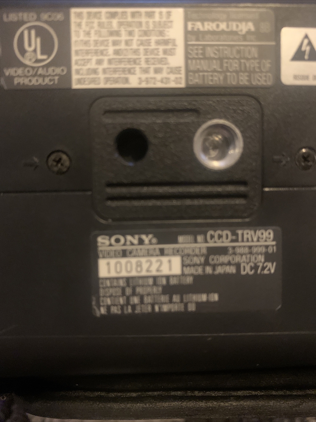 Sony Handycam CCD-TRV99 Hi8 Camcorder Camera NTSC XRay Ghost Hunting IR Infrared