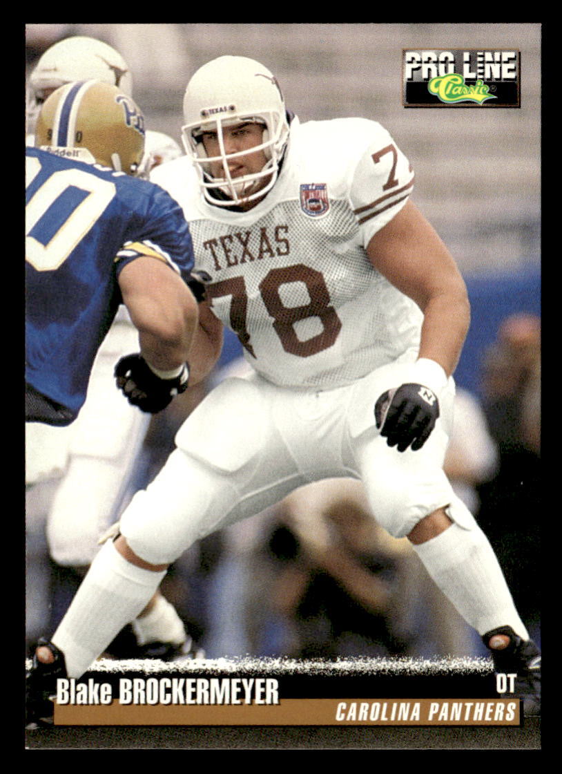 Blake Brockermeyer 1995 Pro Line Rookie Card #331 Texas Longhorns