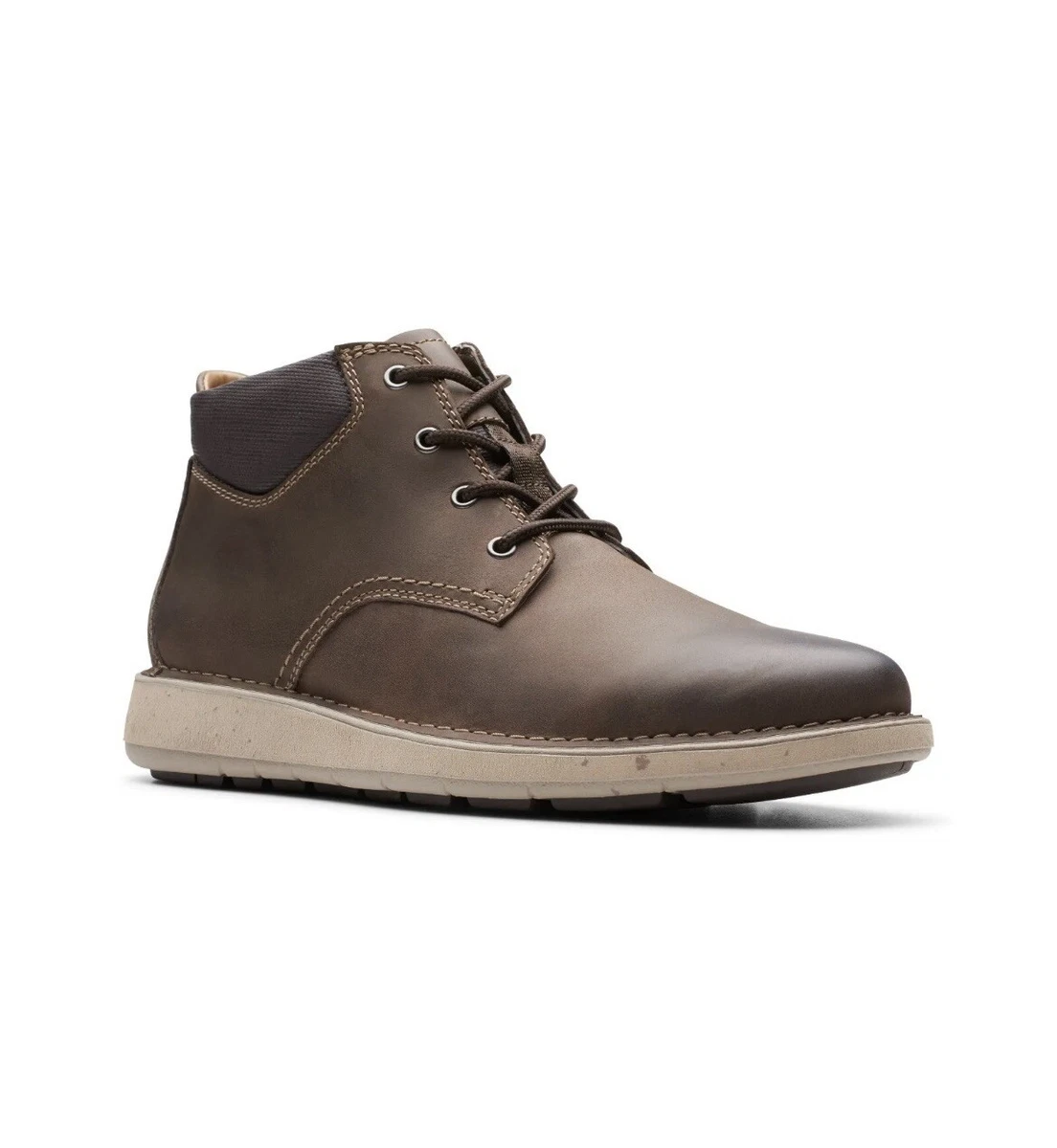 Clarks Men s Un Larvik Top Brown Leather Casual Boots Size 12 US 26144604