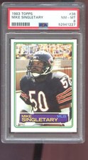 1983 Topps #38 Mike Singletary ROOKIE RC PSA 9 Graded Football Card NFL Bears