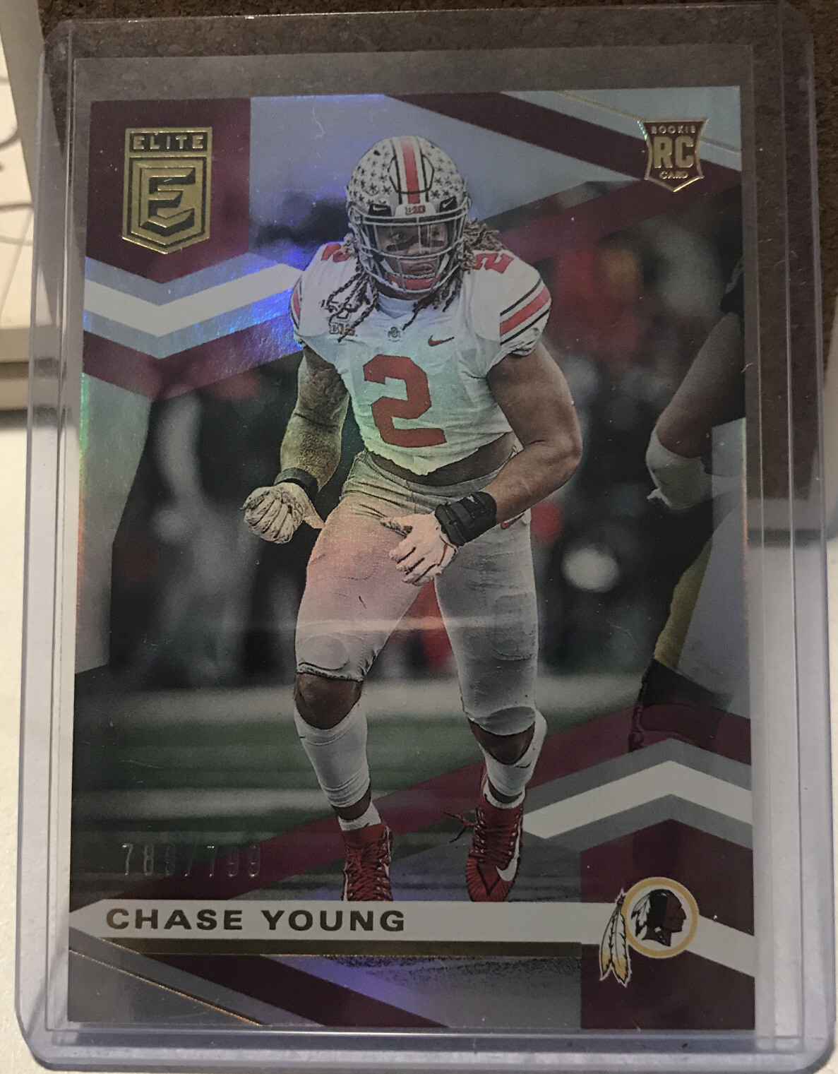 2020 Panini Elite Chase Young Rookie Refractor /799