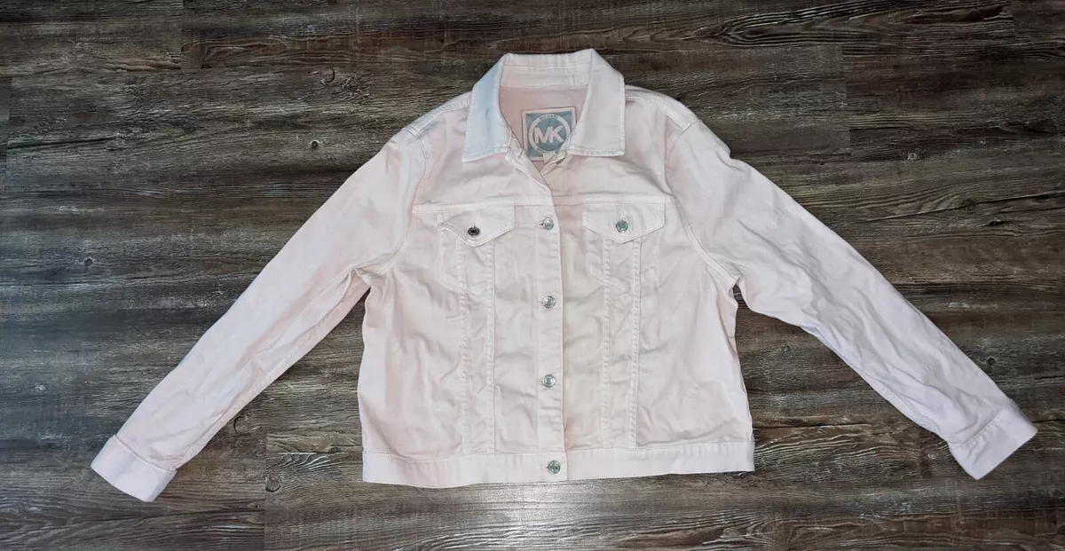 Michael kors top pink denim jacket