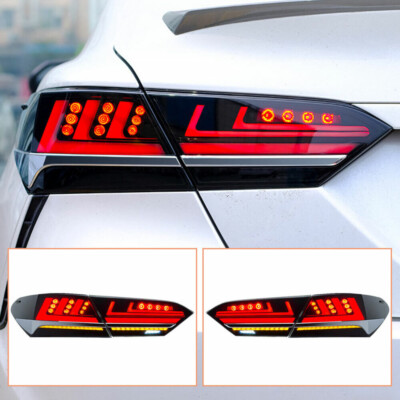 LED Rückleuchten Set Für Toyota Camry 2018-22 Schwarz Lens Heckleuchten Blinker