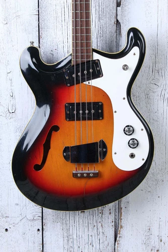 Mosrite Vintage 1960's Combo Mark X Ventures Style Electric Bass Guitar w Case