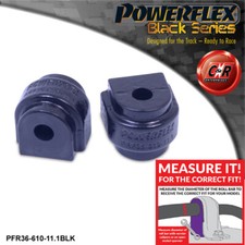 Powerflex Black RR Überrollbügel Buchsen für Fiat 124 Spider (16 Auf )