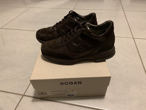 Hogan New interactive uomo Size 7 (Eu 41/41,5 ) Originali Marrone  Nabuk/pelle | eBay