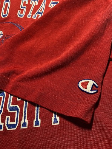 Vintage 70s Champion Products Inc Fresno State Football Cotton Jersey XL - Picture 6 of 7