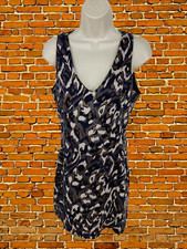 WOMENS FRENCH CONNECTION UK 10 MULTI ANIMAL PRINT SLEEVELESS MINI WORK DRESS