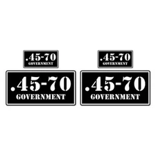 .45-70 Government Ammo Set, Vinyl Decal Sticker, 2@ 1"x2" & 2@ 2"x4", #8442