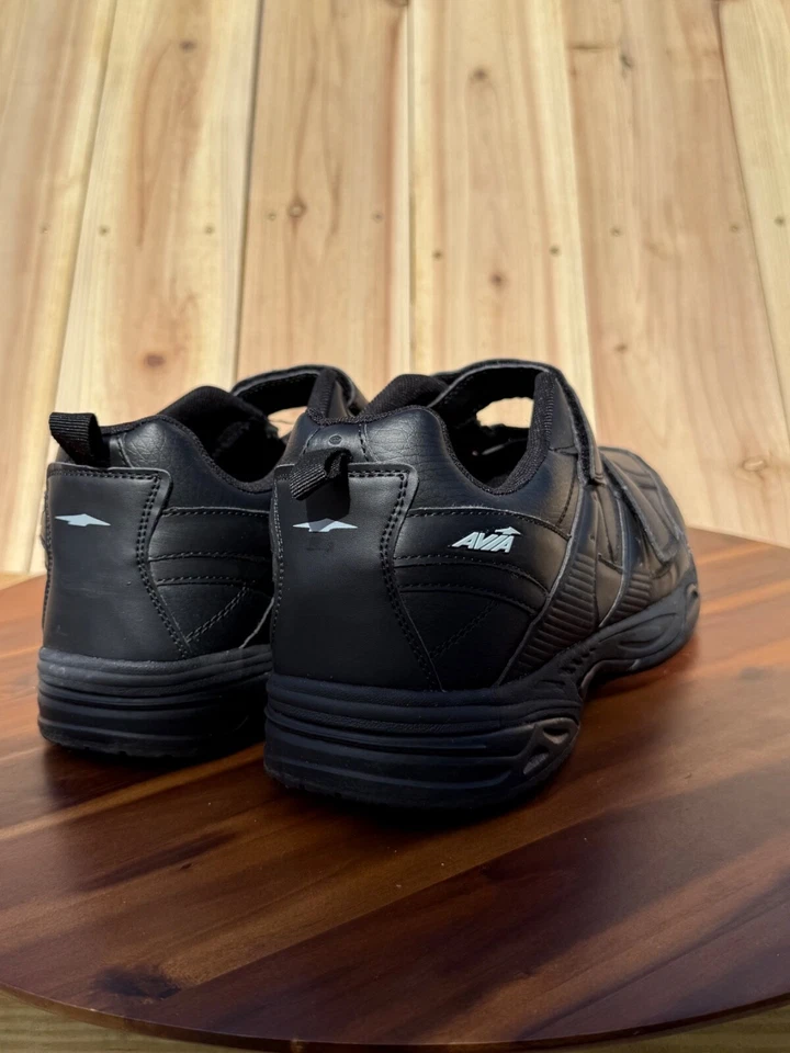Avia Avi Union II Non Slip Shoes Hook and Loop Men's Black Sneakers Size 14x - Imagem 3 de 4