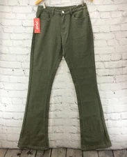 Romwe Jeans Womens Sz S Small Flare Green New With Tags 