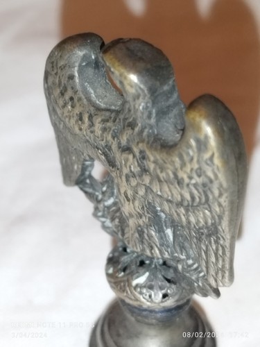 SCEAU CACHET AIGLE BRONZE DORE STYLE EMPIRE XIXEME SEAL EAGLE GILT - Imagen 6 de 7