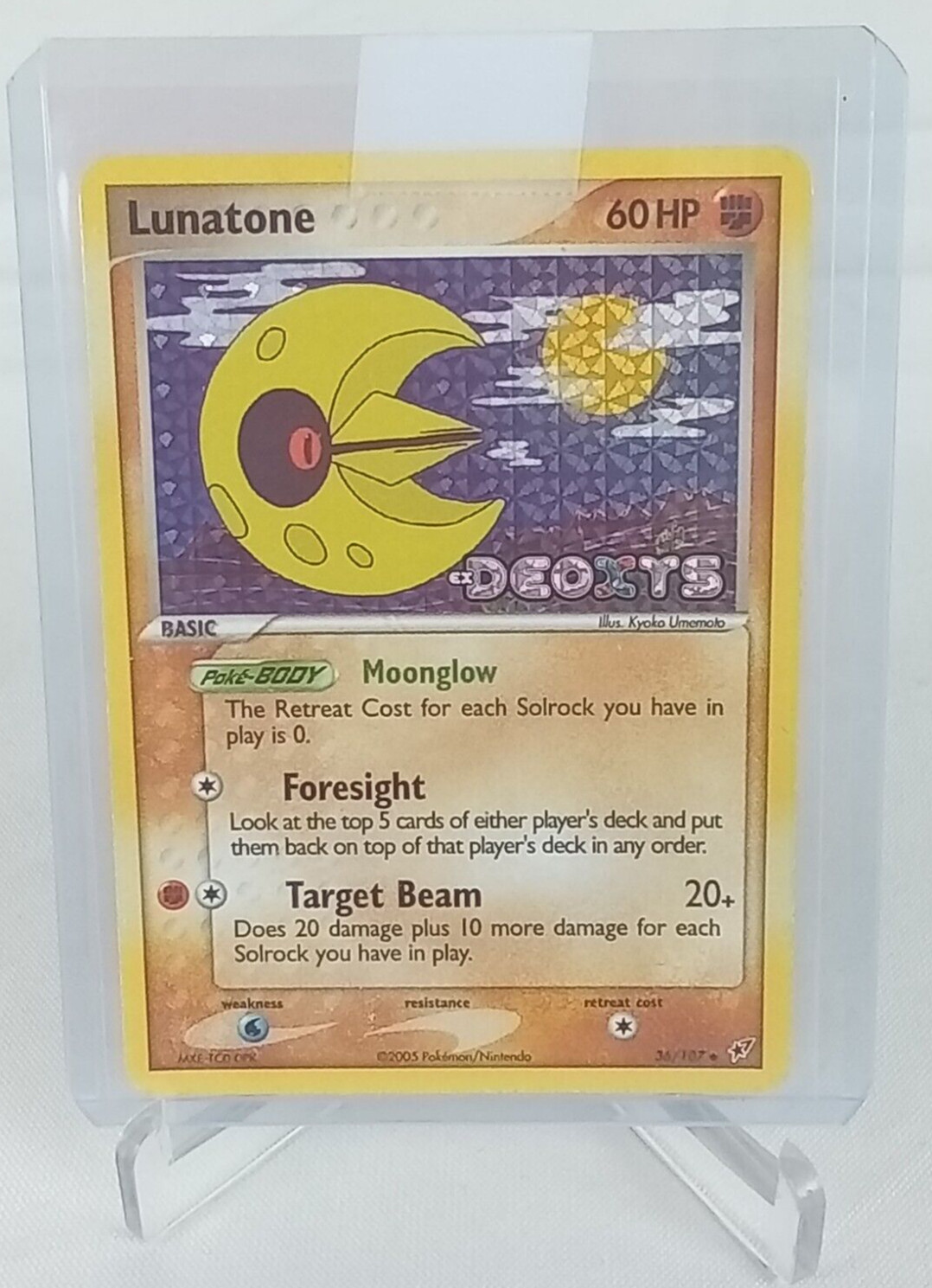 Lunatone 36/107 Uncommon Holo Pokémon Card 2005
