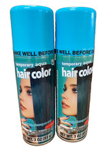 2 Pack Temporary Hair Color Spray On Wash Out Aqua Blue Halloween Party Cosplay