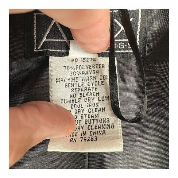 Alex Evenings 1X Chaqueta Formal Rosa Negra Estampado de Pergamino Noche Fiesta Evento Forrada Foto 4 de 4