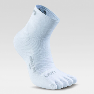 UYN Herren - Runner's Five Quarter - 5 Zehen Laufsocken Kurzsocke - Weiß
