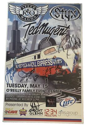 REO Speedwagon Band Signed Autographed 11x17 Concert Poster BAS
