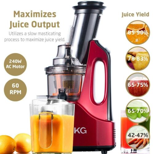 SKG Wide Chute Anti-Oxidation Cold Press Masticating Easy Clean Slow Juicer Wine - Picture 1 of 5