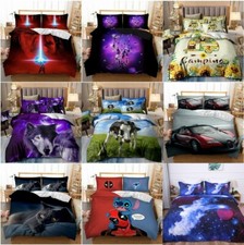Soft Printe Duvet Quilt Cover Set Bedding Set Single Double King Size Pillowcase