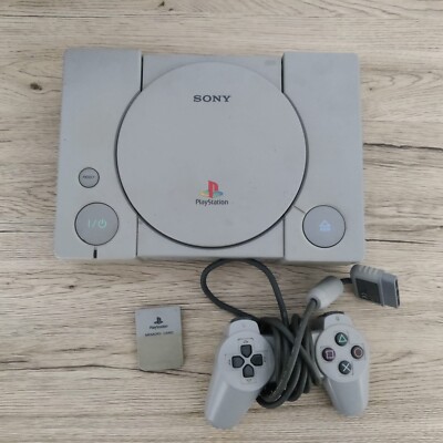 Sony PlayStation 1  Ps1 Gaming Console Controller & Save / Memory Card
