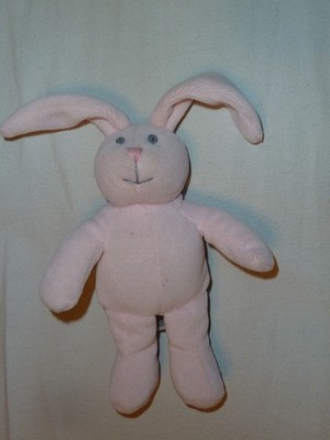 small pink bunny stuffed animal